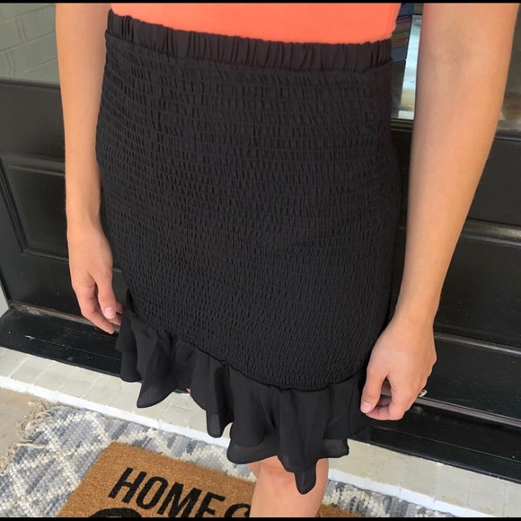 Smocked Black Skirt - Picture 2 of 2